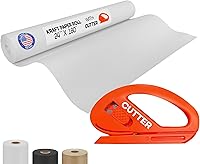 Vista 32 de Rollo de papel kraft amarillo de 36" x 1200" (100 pies) con cortador - Papel de regalo hecho en EE. UU. para embalaje, mudanza, envío