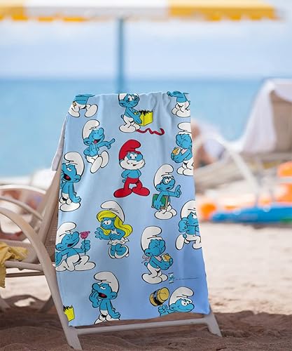 Miniatura 2 de LOGOVISION The Smurfs - Toalla de playa de 30 x 60 pulgadas, toalla de playa
