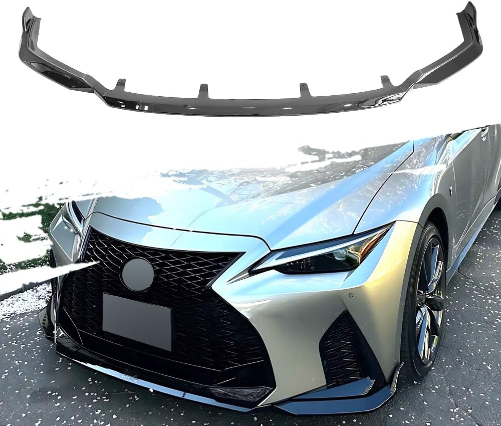Front Bumper Lip Chin Spoiler Fit for 2021-2022 Lexus IS350 IS500 F-Sport V-Style,Painted Black Front Bumper Lip Compatible with 2021-2022 Lexus IS350 IS500 F-Sport V-Style, Black Glossy Black
