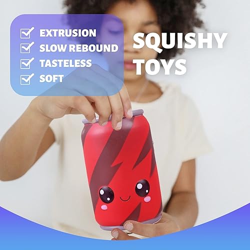Miniatura 10 de Anboor Juguete Squishies de 4.9 pulgadas, lata de color naranja, juguete suave Kawaii de levantamiento lento, comida para apretar, alivio del estrés