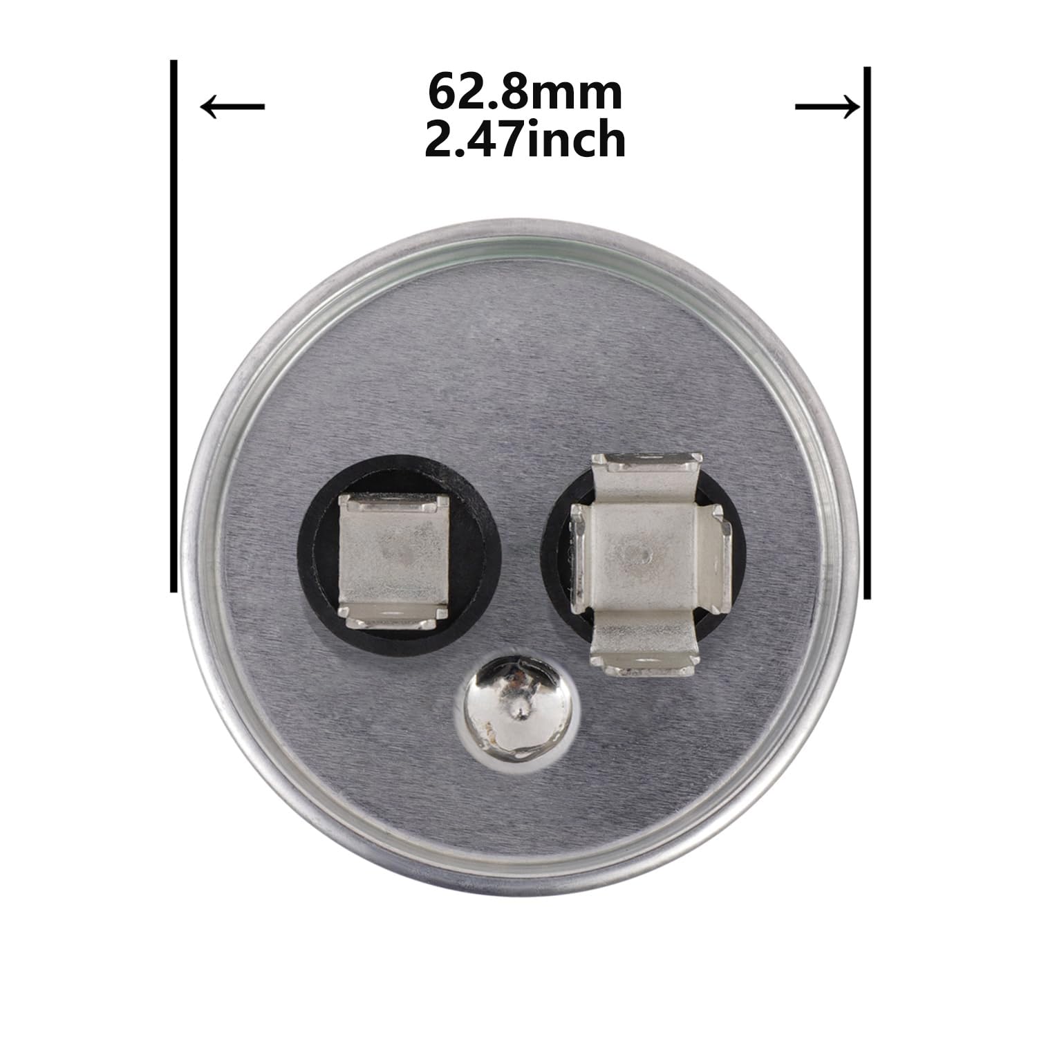 BOJACK 80 uF ±5% 80 MFD 370/450 V CBB65 Round Run Start Capacitor for AC Motor Run or Fan Start and Cool or Heat Pump Air Conditione