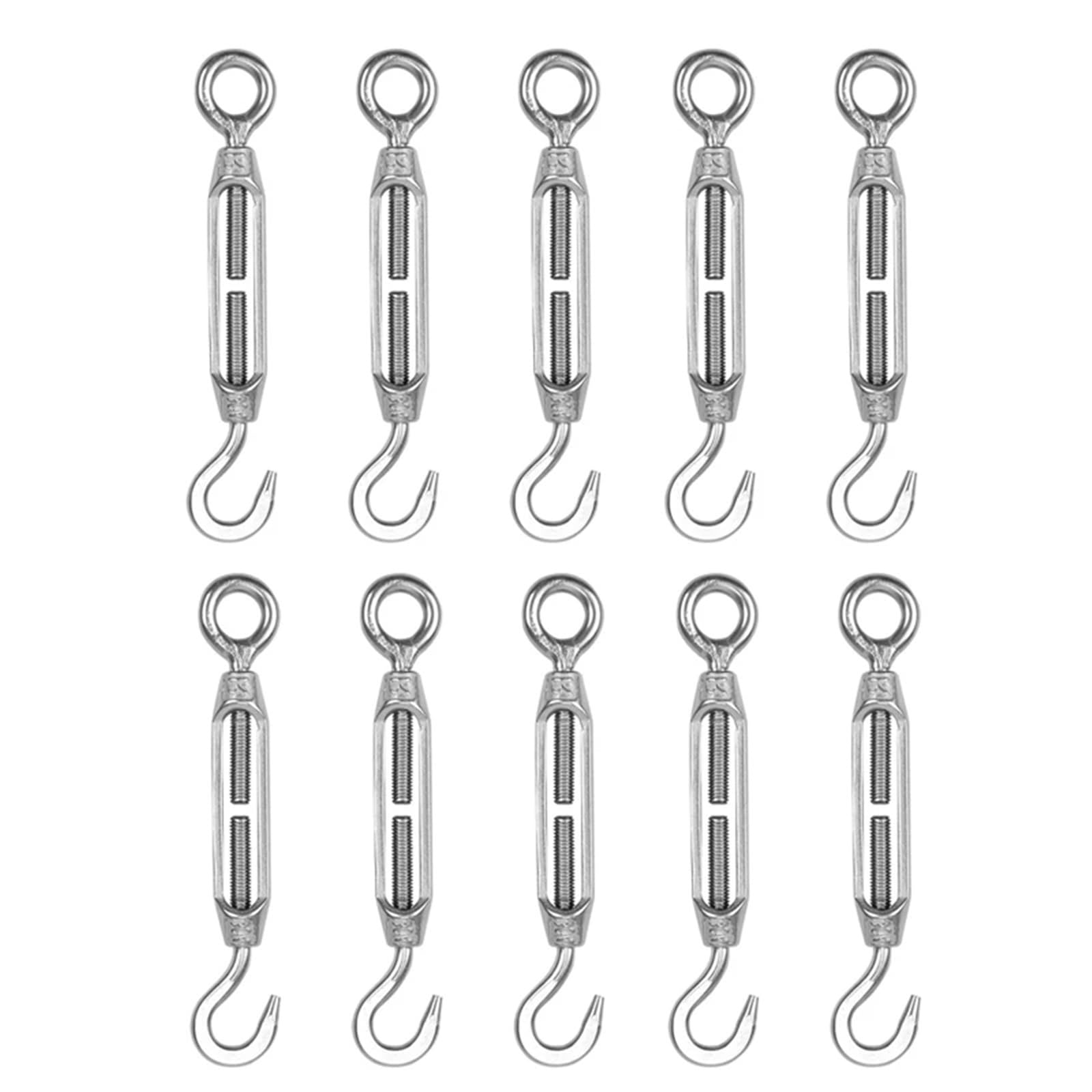 5 tensores de alambre M4 for jardín, tensores de alambre for enrejado de alambre(M4,6pcs)