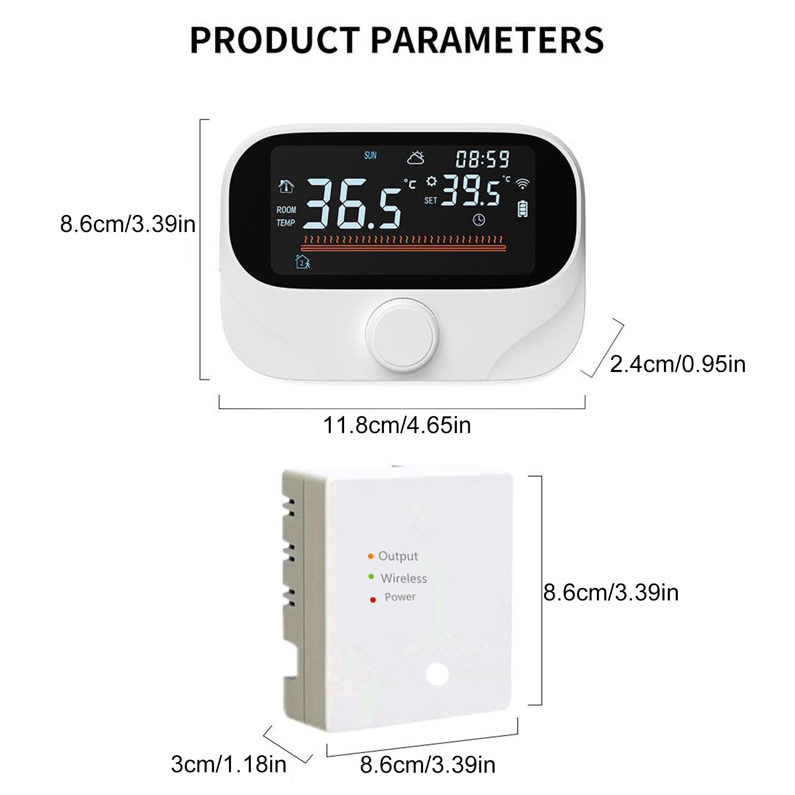 Smart Home Thermostat Programmierbare App Und Sprachsteuerung Sensor | Heizungstemperatur-Überwachungsgerät für Heizkessel Gewächshaus Wohnmobil Büro Zuhause Schlafzimmer Wohnzimmer
