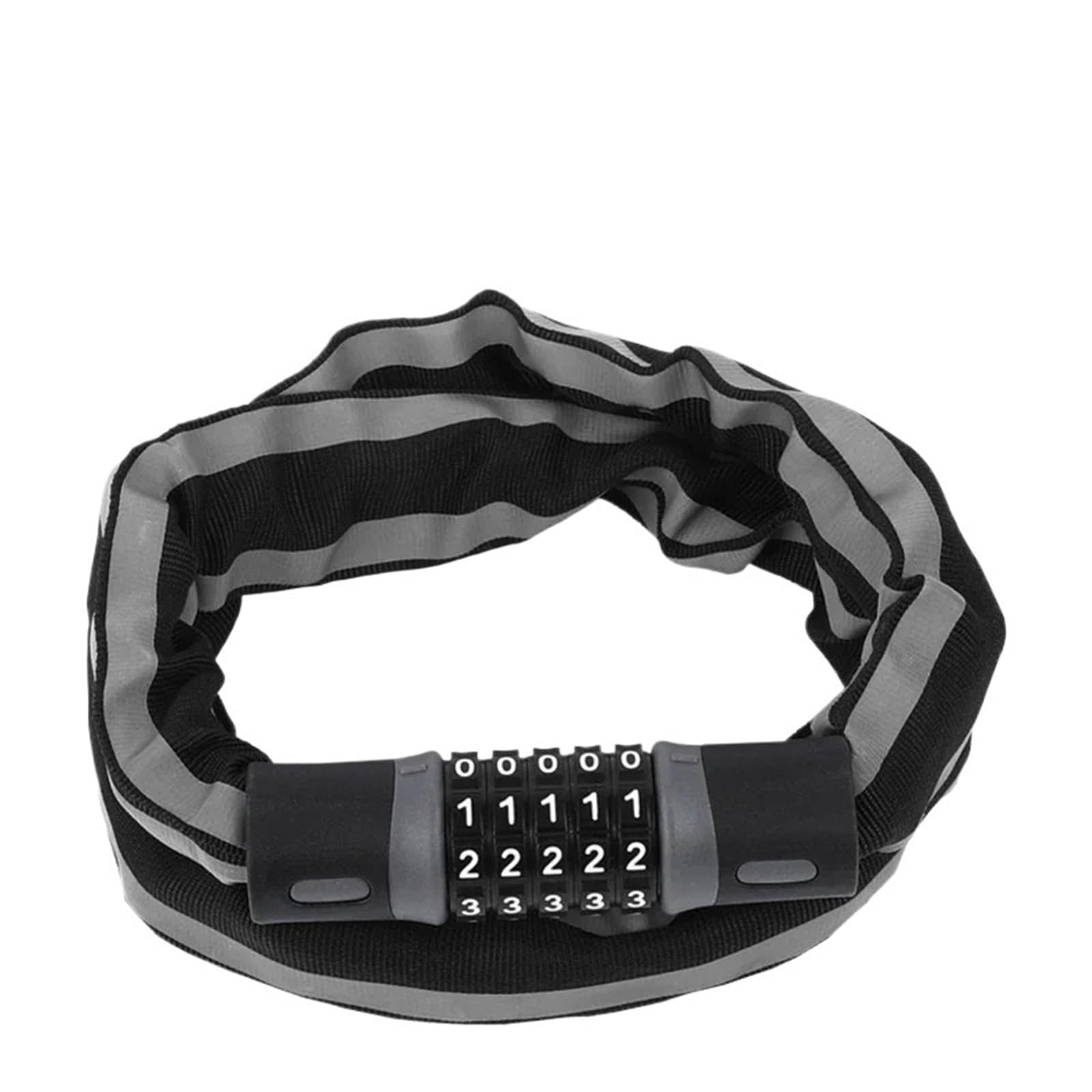 Motorcycle Handlebar Lock 5 Code Anti-Theft Bicycle Password Chain Lock Alloy Steel ABS Motorcycle Scooter MTB Road Bike Accessories Door Motorbike Lock Security(Reflective 90cm)