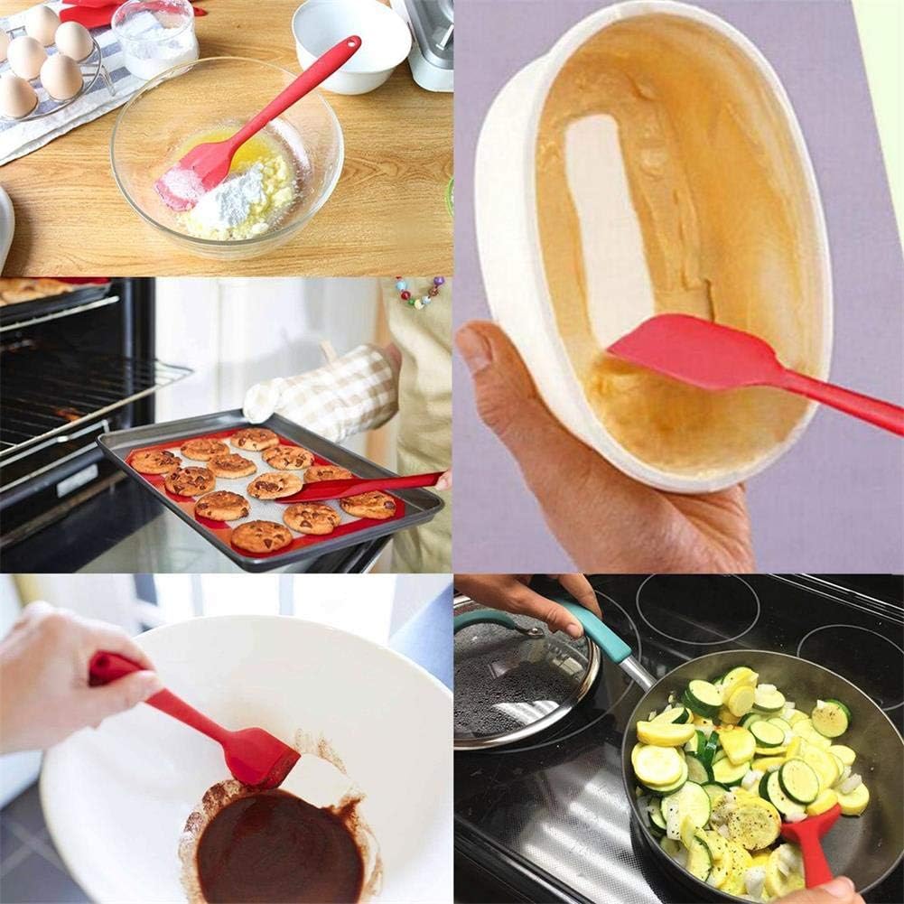 Silicone Kitchen Utensils Set: Heat-Resistant Silicone Cooking Tools for Non-Stick Cookware(Red Holder))