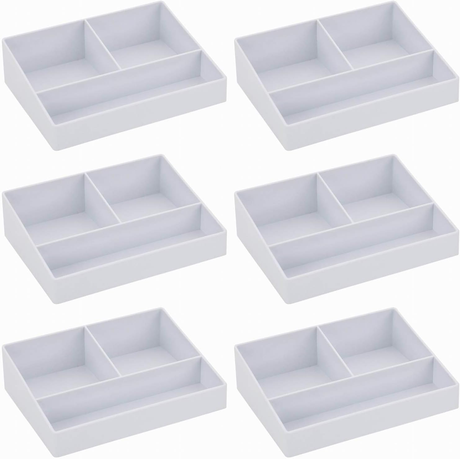 VINN DUNN BESPOKE Sachet Holder Coffee Sachets Tea and Coffee Holder for TWININGS Tea Bags - Storage Organizer Condiment Box- Sugar Napkin Straw Teabags Container for Hotels Home Office 6PK White