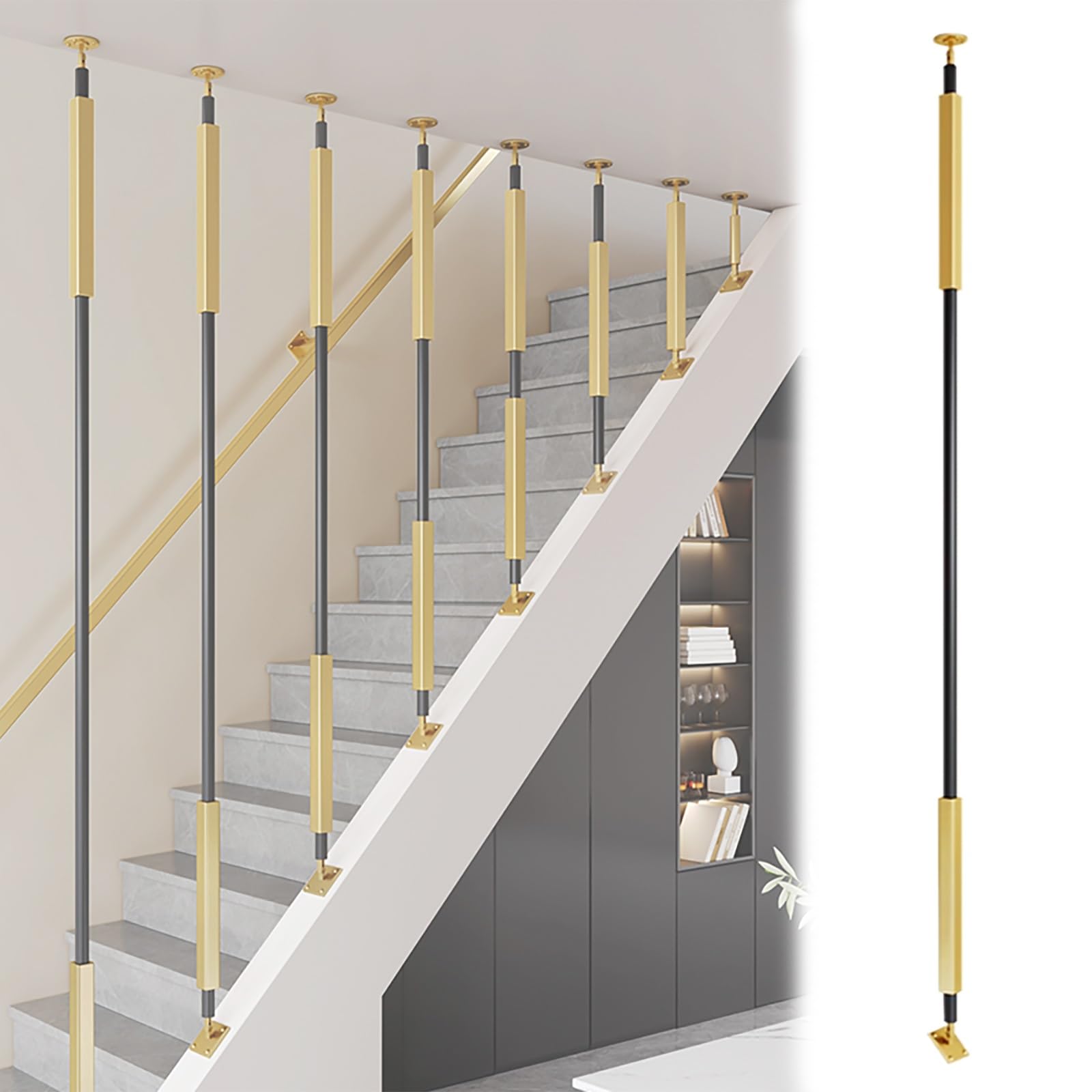 Garde-corps et balustres d'escalier réglables en métal pour embellir votre rénovation de maison