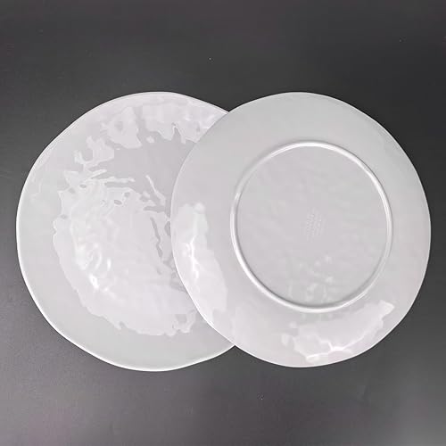 Miniatura 13 de Juego de 6 platos redondos de melamina 100% melamina de 10 pulgadas, platos de ensalada de melamina para fiestas en casa, resistentes a la rotura