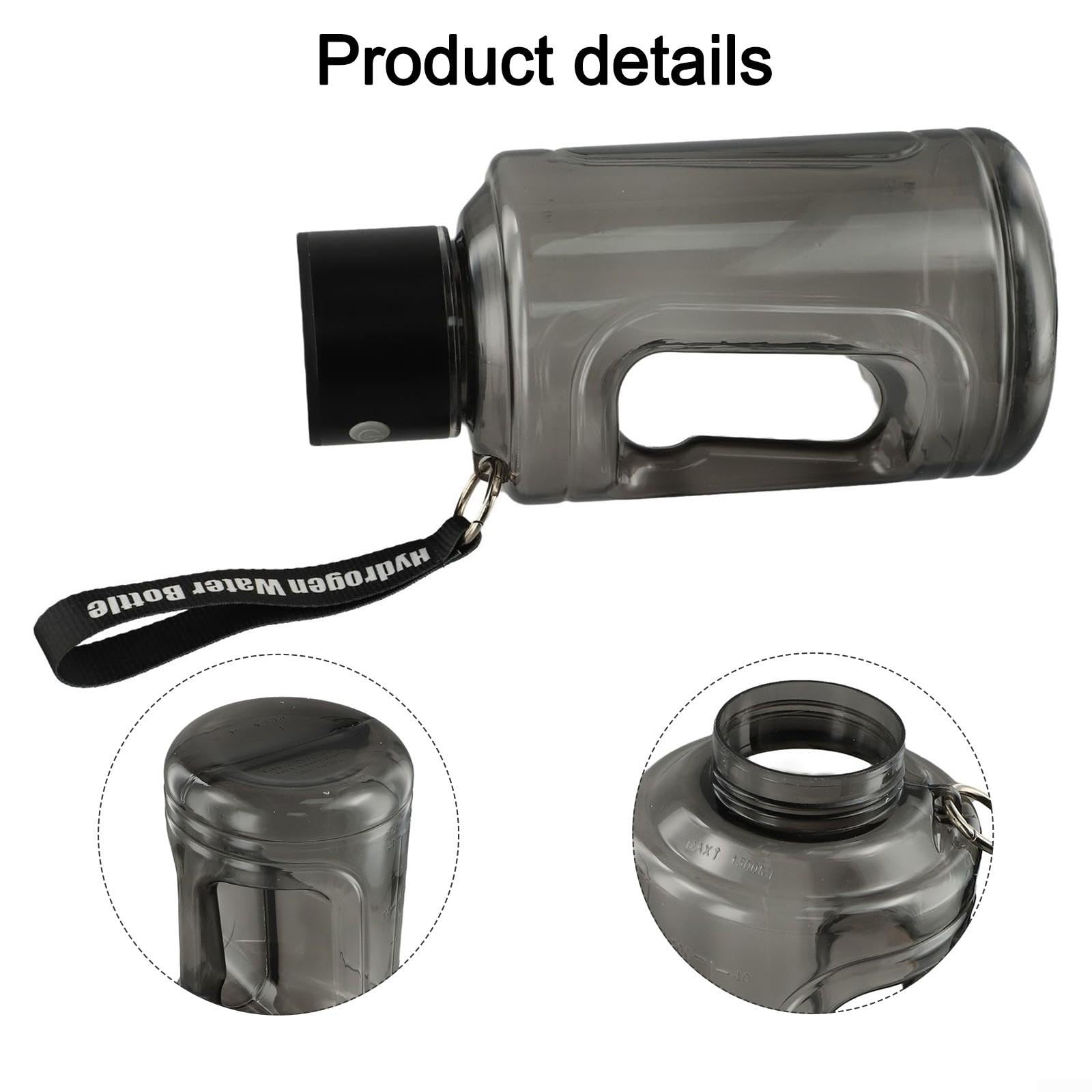 para botella Agua Hidrógeno 1.5L Generador 3000ppb Electrólisis USB Recargable PC Sin BPA para Gimnasio Oficina Viajes Deporte