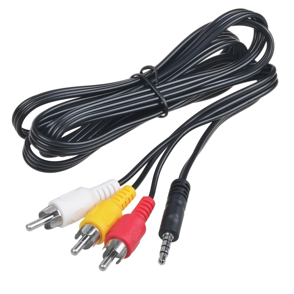 Acdctek A/V 3 RCA Audio/Video Cable coiled