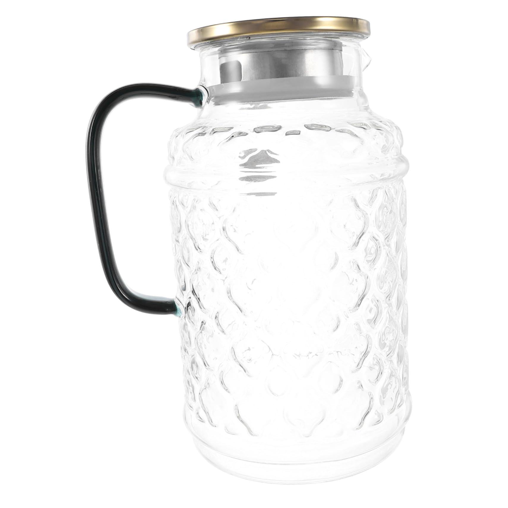 STOBAZA Jarra de Vidrio con Tapa para Nevera de 1.7l, Práctica y Fácil de Almacenar, Adecuado para Preparar Té y Bebidas Frías en Casa