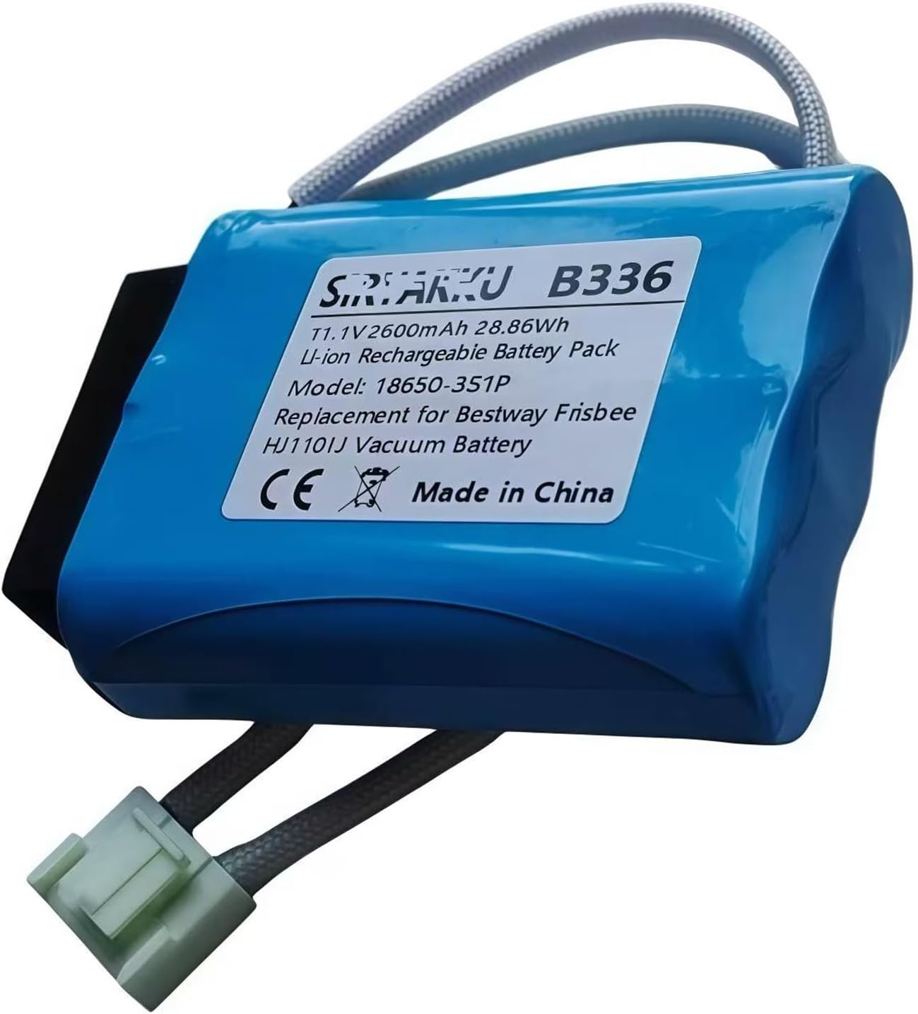 11.1V Li-ion Battery Pack Replacement ，Compatible for Bestway Winny HJ1101J Pool Vacuum Cleaner Battery Part