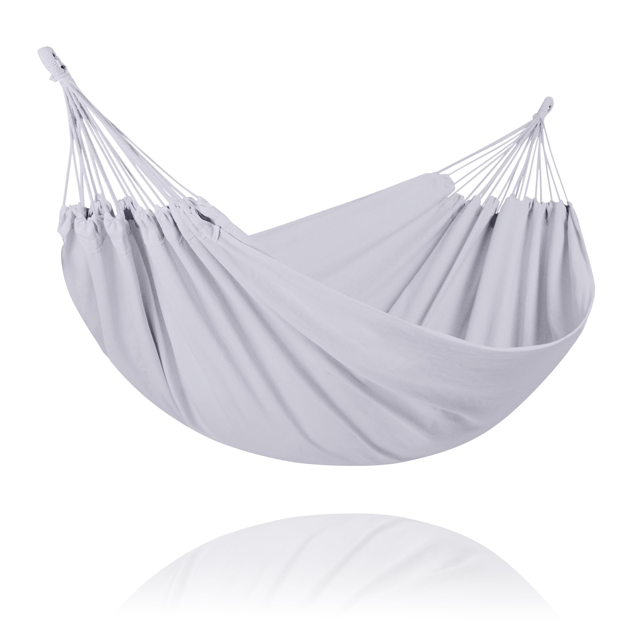 SUNCREAT Medium Size Tree Hammocks for Outside, Light Gray
