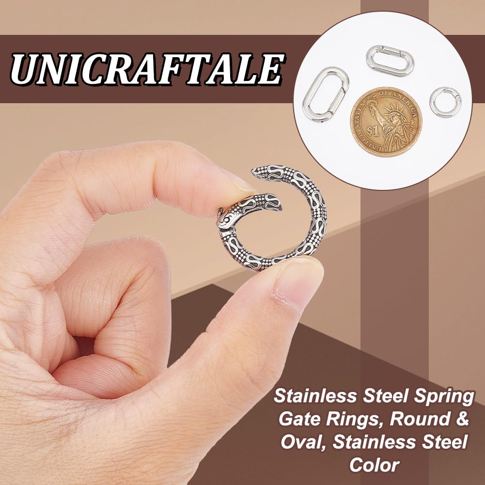 Inch Carabiner UNICRAFTALE 20 Sets Stainless Steel Snap Clasps