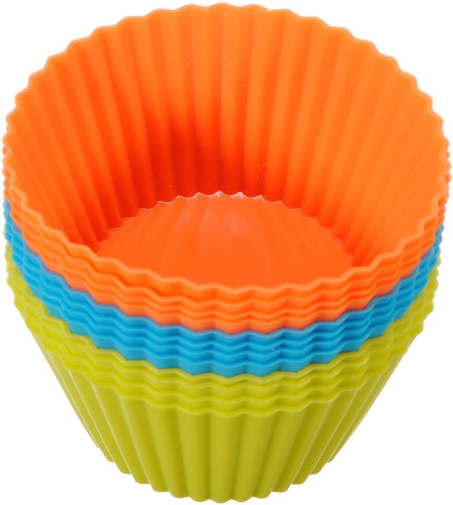 12X Silicone Cake Muffin Chocolate Cupcake Cups Mold