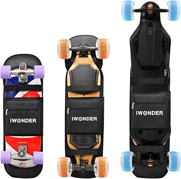 IWONDER Electric Skateboard Backpack Regular Skateboard Bag Adjustable Shoulder Foldable Carrier Travel Backpack