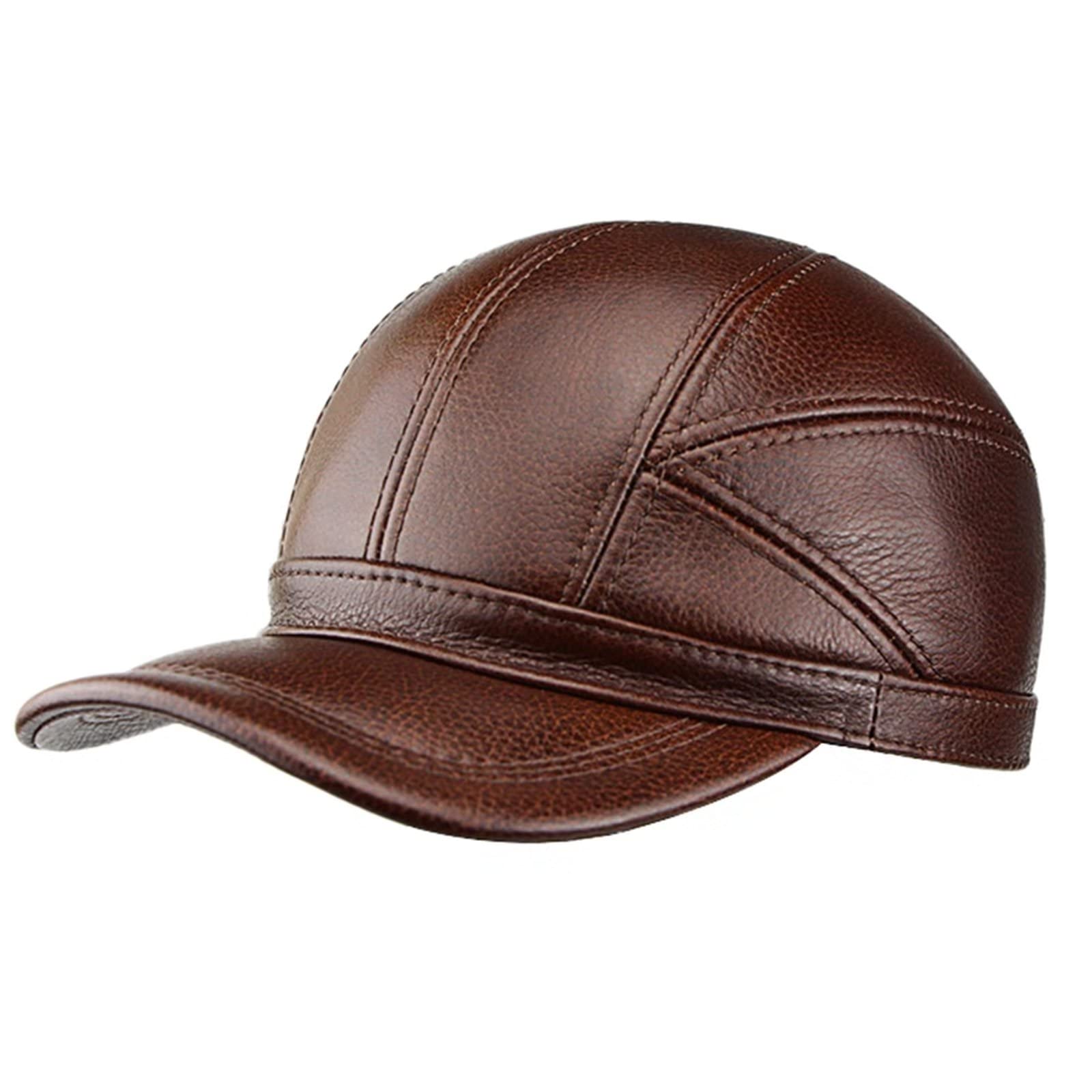 Casquette de baseball en cuir chaud protégeant du vent d'hiver - 6