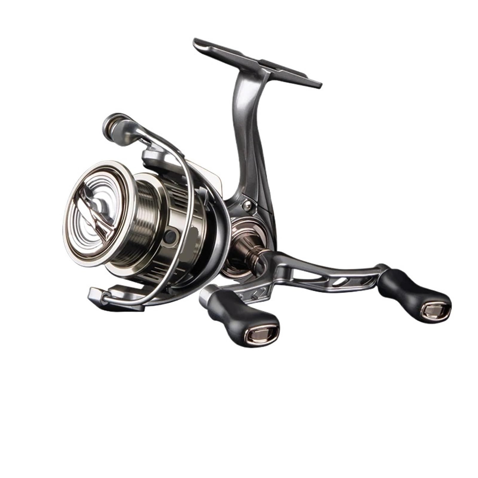 Carrete Giratorio de Doble Mango 7+1BB 5.2:1 Metal Arrastre máximo 6 kg | Carrete giratorio de doble mango con 7+1BB, relación 5,2:1, carrete de metal y arrastre máximo de 6 kg