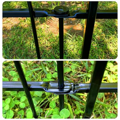 Thealyn Dekorativer Gartenzaun aus Metall, 81 cm H * 61cm W*5 Paneele, 3,05 m Gesamtlänge Metallumrandung, faltbar, Landschaftszaun, Hund, Haustier für Blumenbett, Hof, Tierbarriere