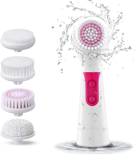 Cepillo de limpieza facial cepillo eléctrico para exfoliar suavemente puntos negros limpieza profunda exfoliante masajeador limpiador impermeable