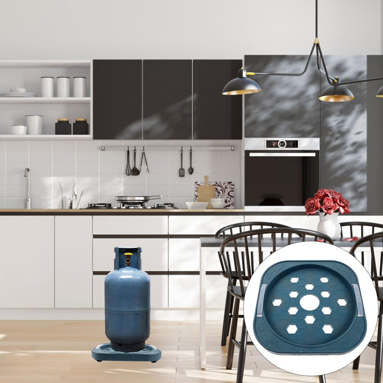 Homoyoyo Supporto Per Bombola Di Gas in Acciaio Inossidabile - Base Fissa Per Bombole Di - Porta Bombola Gas Ideale Per Interni Ed Esterni Design Stabile e Sicuro Perfetto Per Uso