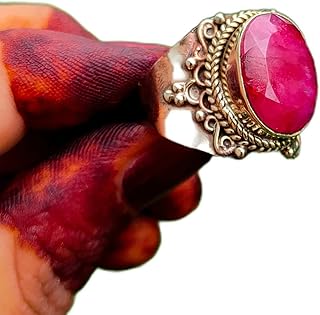 Ruby Ring, Red Stone Ring, Oval Stone Ring, Beautiful Gemstone Ring, Promise Ring, Engagement Ring, Gift For Her, July Birthstone Ring, Love Ring, Handmade Ring, Designer Ring, Halloween Gifts