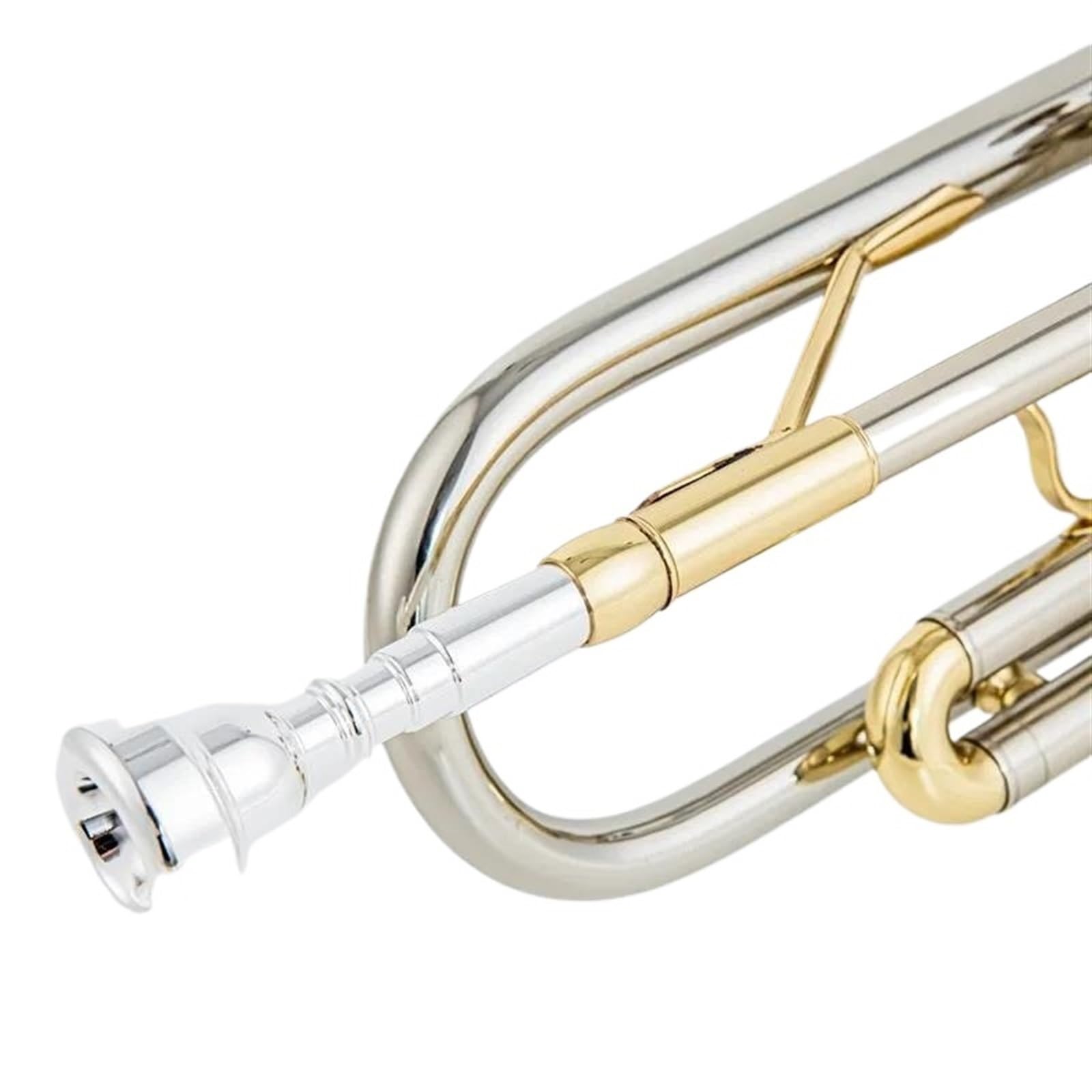 Standardowa Trąbka Instrument Bb Trumpet B Flat Mosiądz Srebrny Pozłacany Profesjonalny Instrument Muzyczny Trąbka Ze Skórzanym Etui