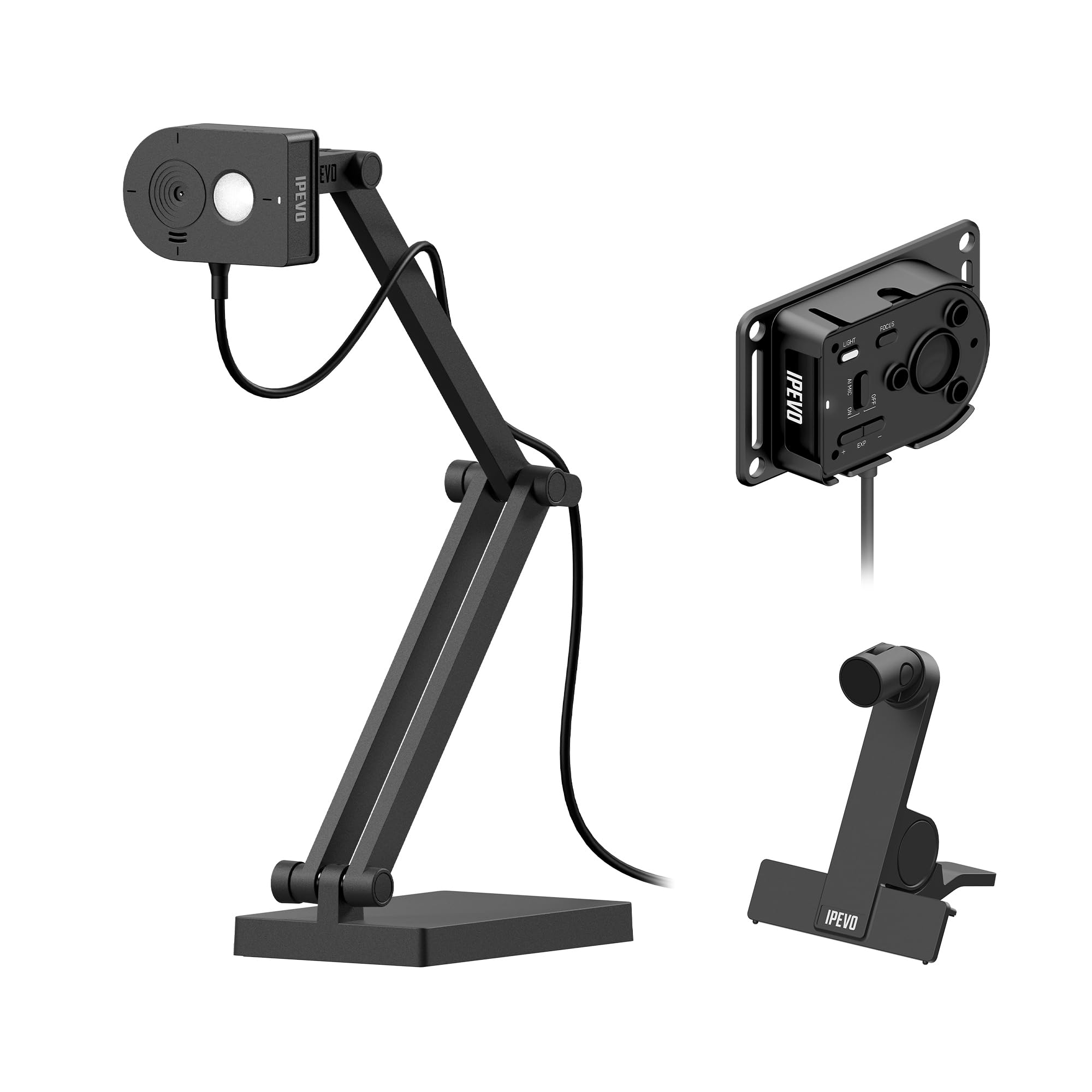 IPEVOMP-8M Multi-Purpose 4K USB 1080P Webcam, Microphone with AI Noise Reduction, Flexible mounting Options, for Video Calls, Gaming, Streaming, Conferencing, Hybrid Work, Streaming, Vlogging