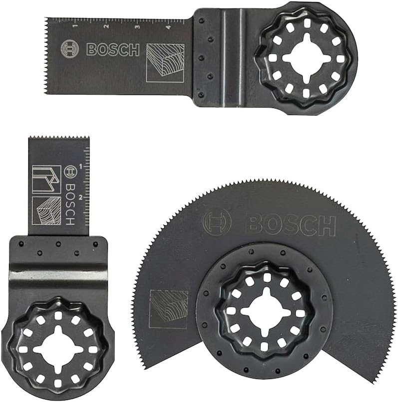 Bosch Professional 3-Piece Starlock Multitool Set (for Wood and Metal, Accessories Multitool)
