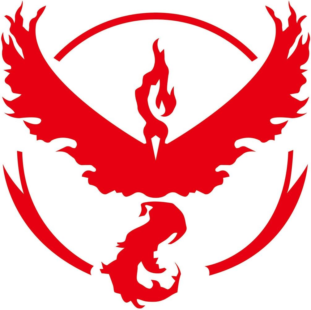 Ambur® Pokemon Go -- Team Red (Valor) Decal Sticker for Car/Truck/Laptop/Wall (5.9*5.9 inch)