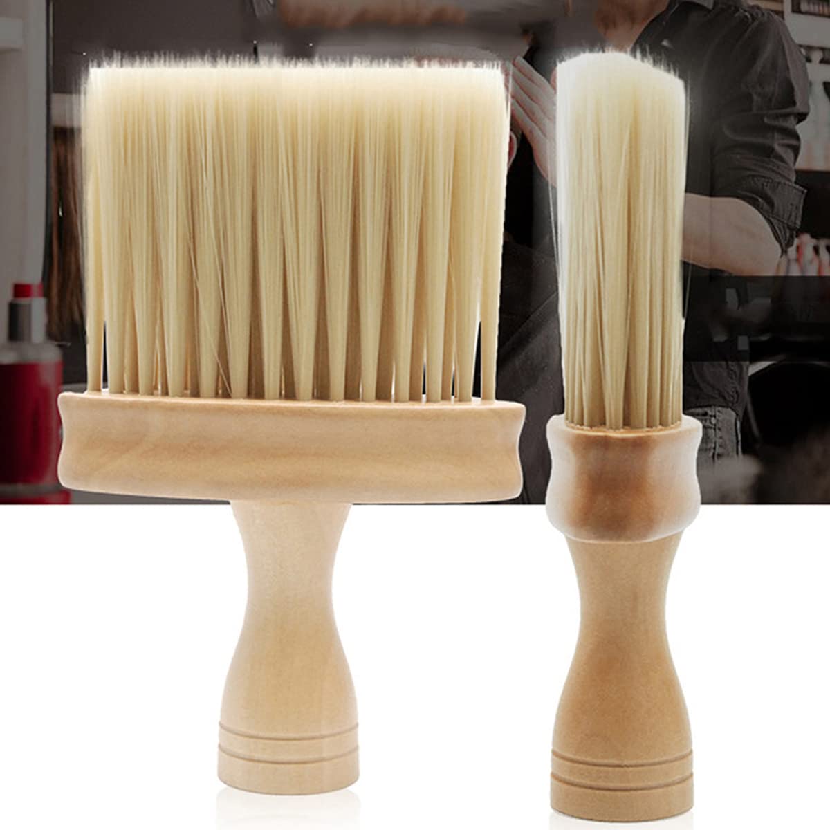 QIQUTER Cepillo profesional de madera para peluquería, barbero y cepillo de cuello (individual)