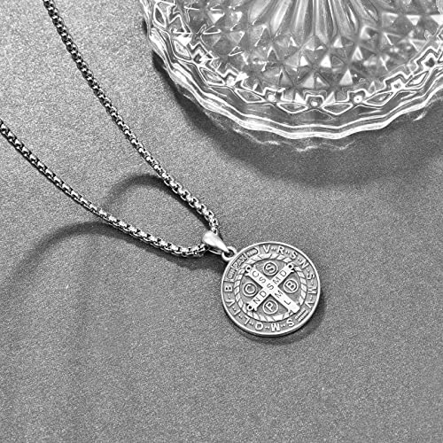 Collier St John homme argent sterling chaîne pendentif mode