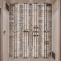 Vista 8 de Ultra Wine Racks Expositor de montaje de piso a techo (1 lado, profundidad individual, negro)