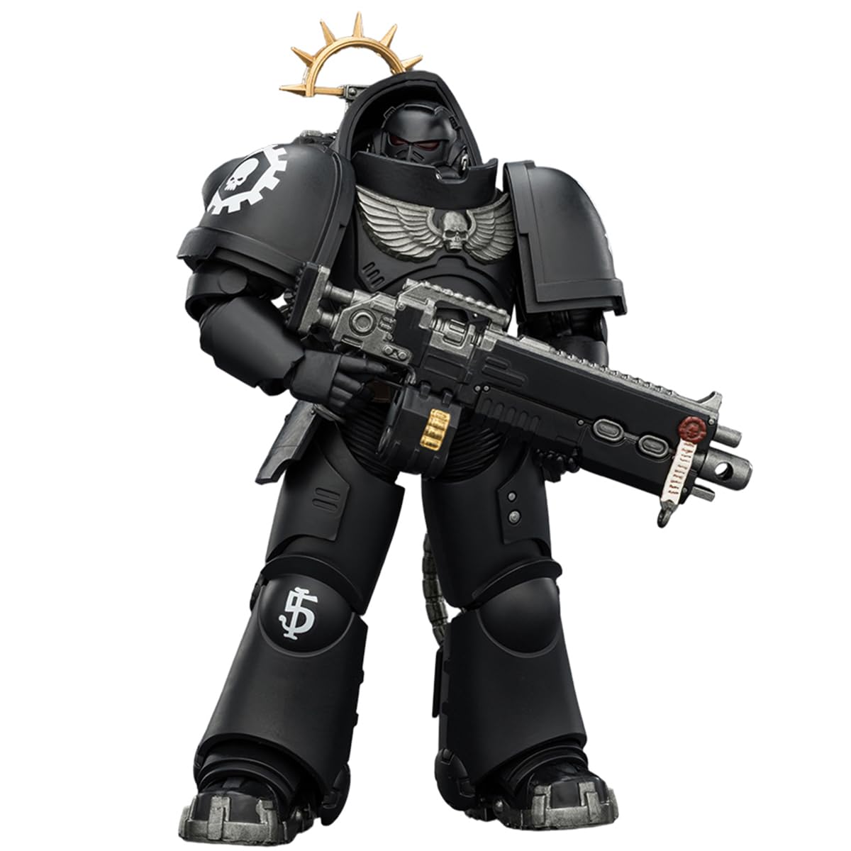 HiPlay JOYTOY Warhammer 40,000: Space Marine 2 Iron Hands Heavy Intercessor with Heavy Bolt Rifle and Bolt Pistol (JT03714 Game Edition) 1/18 Scale Action Figure