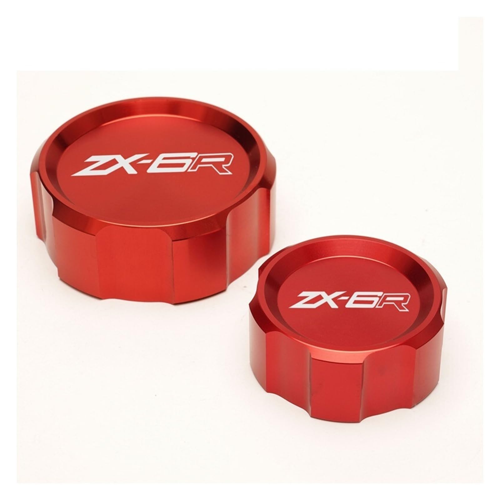 F Dla Kawasaki Ninja ZX6R 636 ZX-6R 2007-2016 Motocykl CNC Przedni I Tylny Cylinder Płynu Hamulcowego Pokrywa Zbiornika Głównego Cap Y(Red)