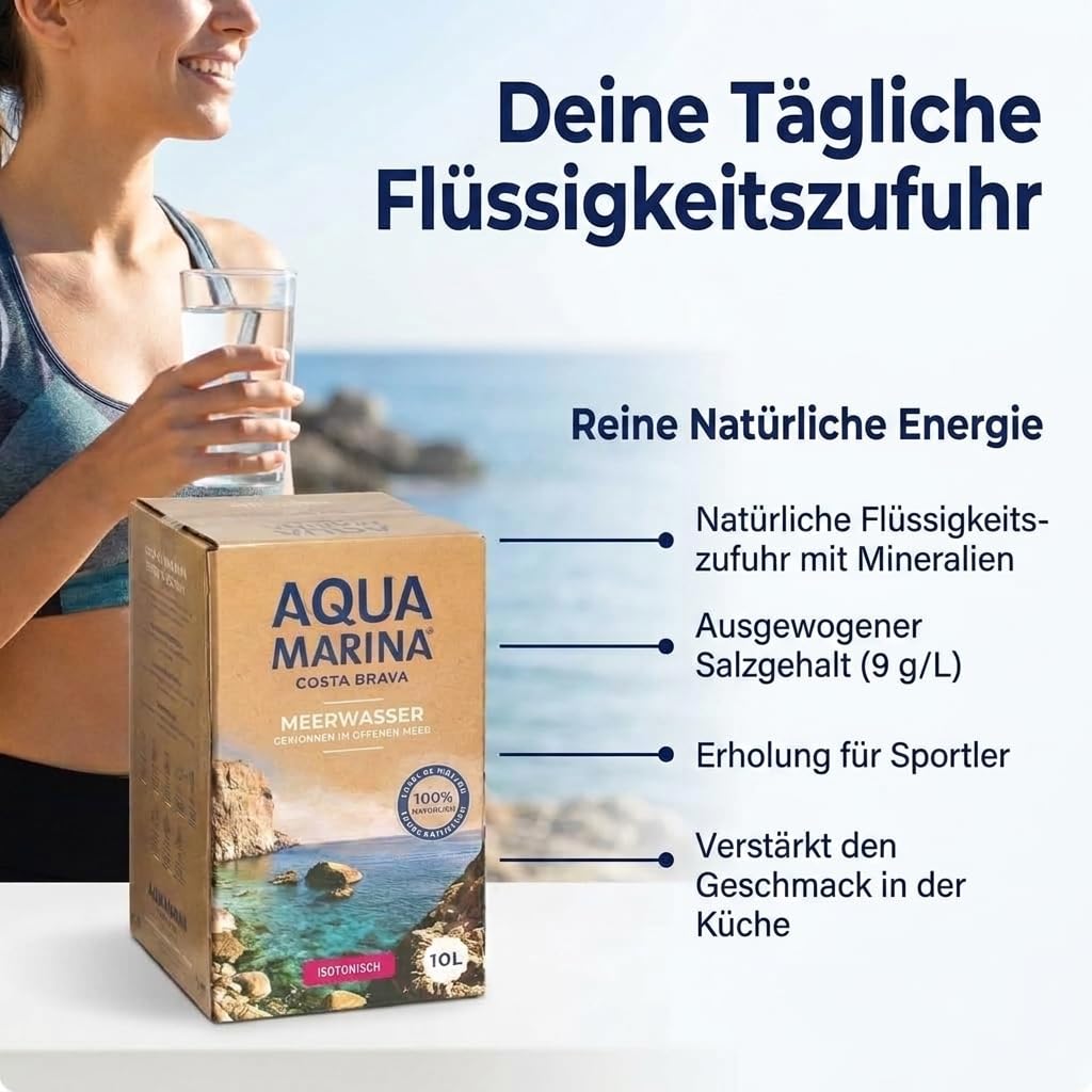 DISTROFARMA Isotonisches Meerwasser | 2x10L Bag in Box | 9g/L