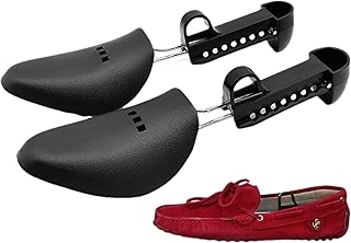 シューズストレッチャー - 拡張可能なブーツツリー、調節可能なシューキーパー |耐久性のある男性女性靴シェイパー、プラスチックフォームホルダー、革スポーツシューズハイヒール用靴メンテナンスオーガナイザー