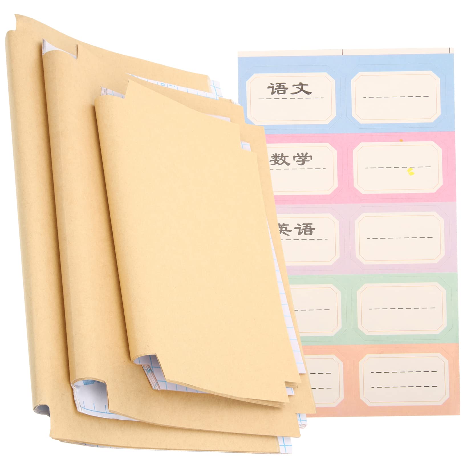 Angoily Copertine per Libri in Carta Kraft 30 Fogli Autoadesive Protezione per Testi e Quaderni