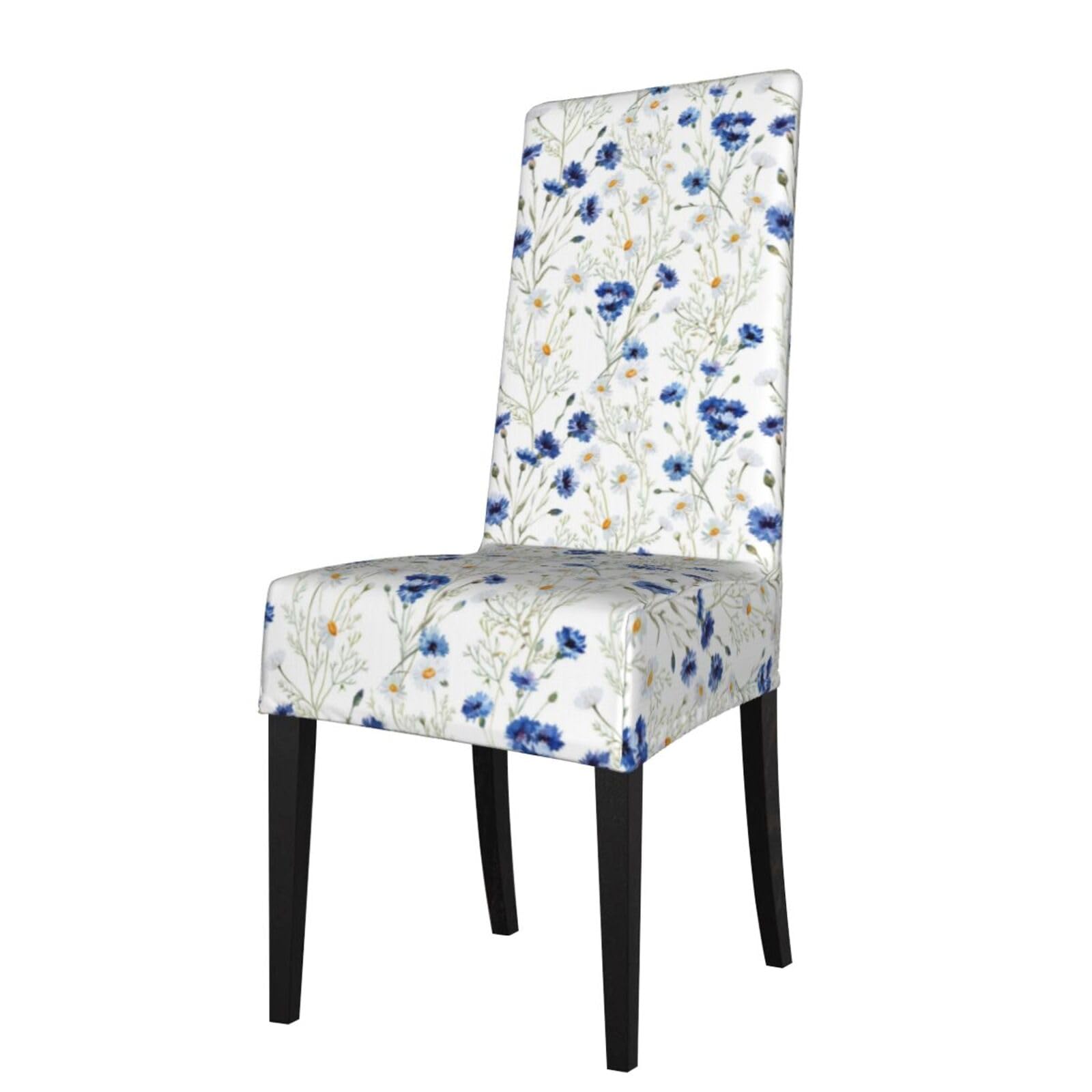LKYMOH Hand Drawn Flower, Chair Covers Stretch Chair Slipcovers for Dining Room, for Party Pet Protection Universal Fit Soft Polyester