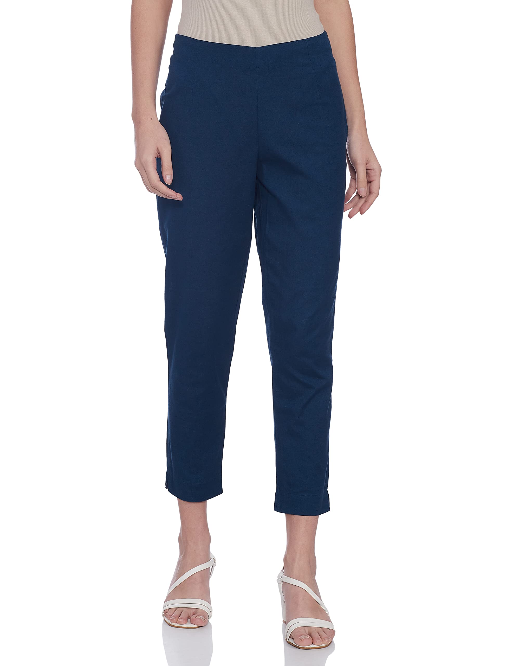 w for woman Women High Rise Strechable Slim Pants | Trousers-picture-19
