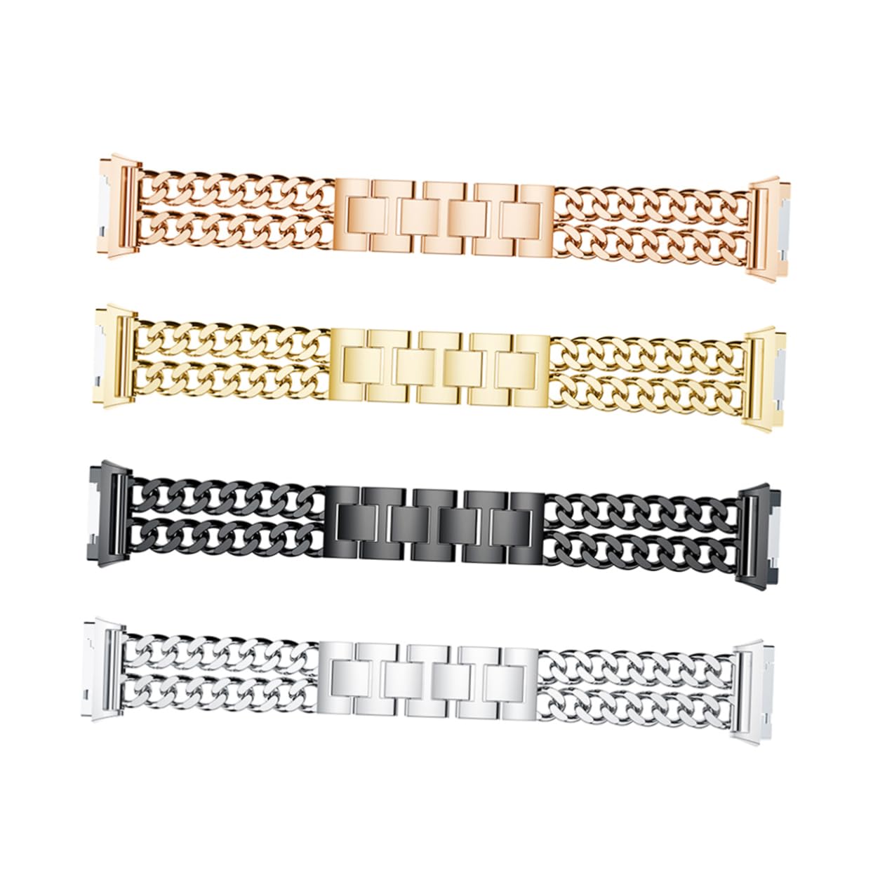 Hemobllo 2 Pièces Bracelet Ionique Bracelet De Montre Ionique e De Montre Intelligente Double Rangée Cowboy Chaîne Denim Chaîne Solide Chaîne En Acier