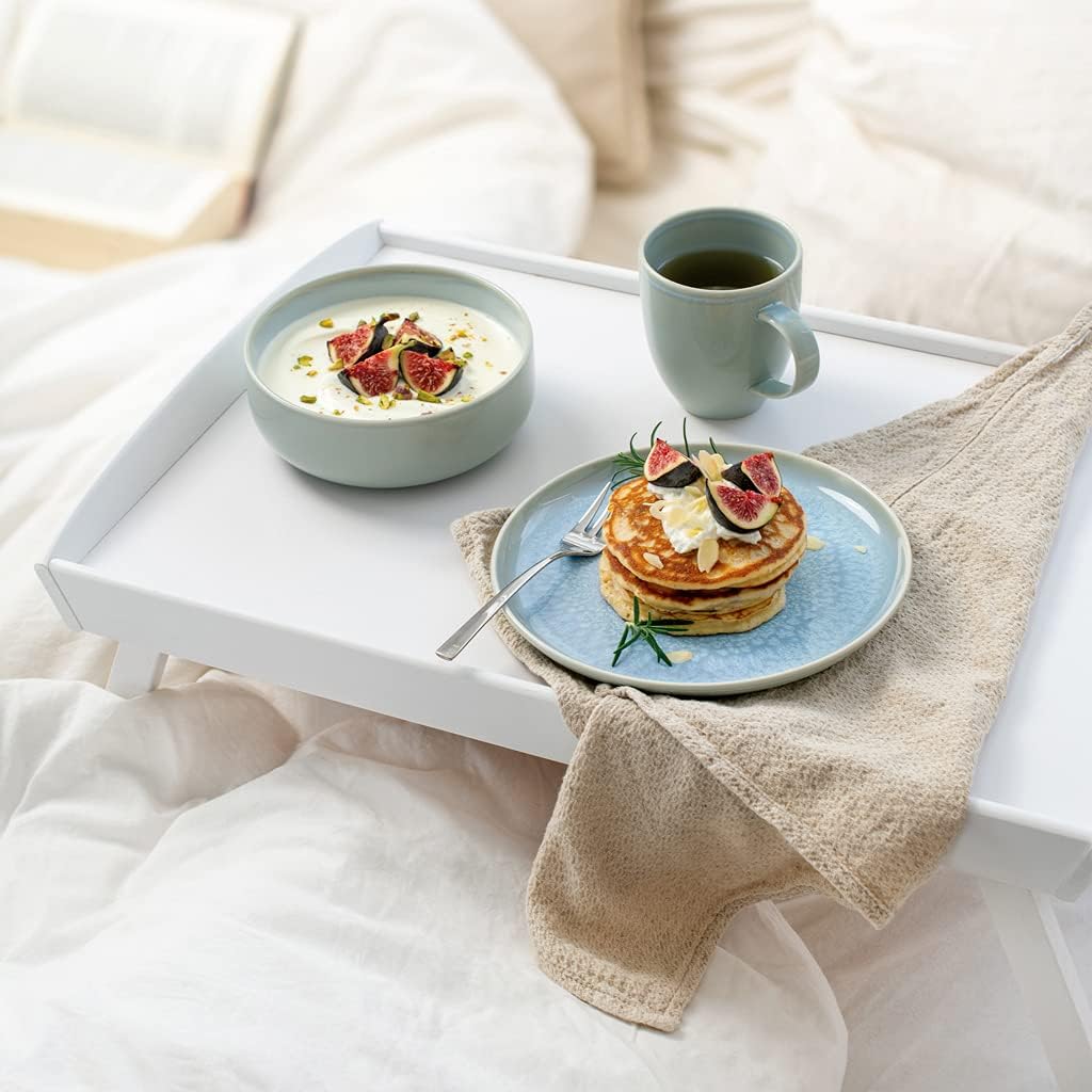 Villeroy & Boch like Crafted Blueberry Breakfast/Dessert Plate, Premium Porcelain, Dishwasher and Microwave Safe, 8.25 x 1 in, Turquoise