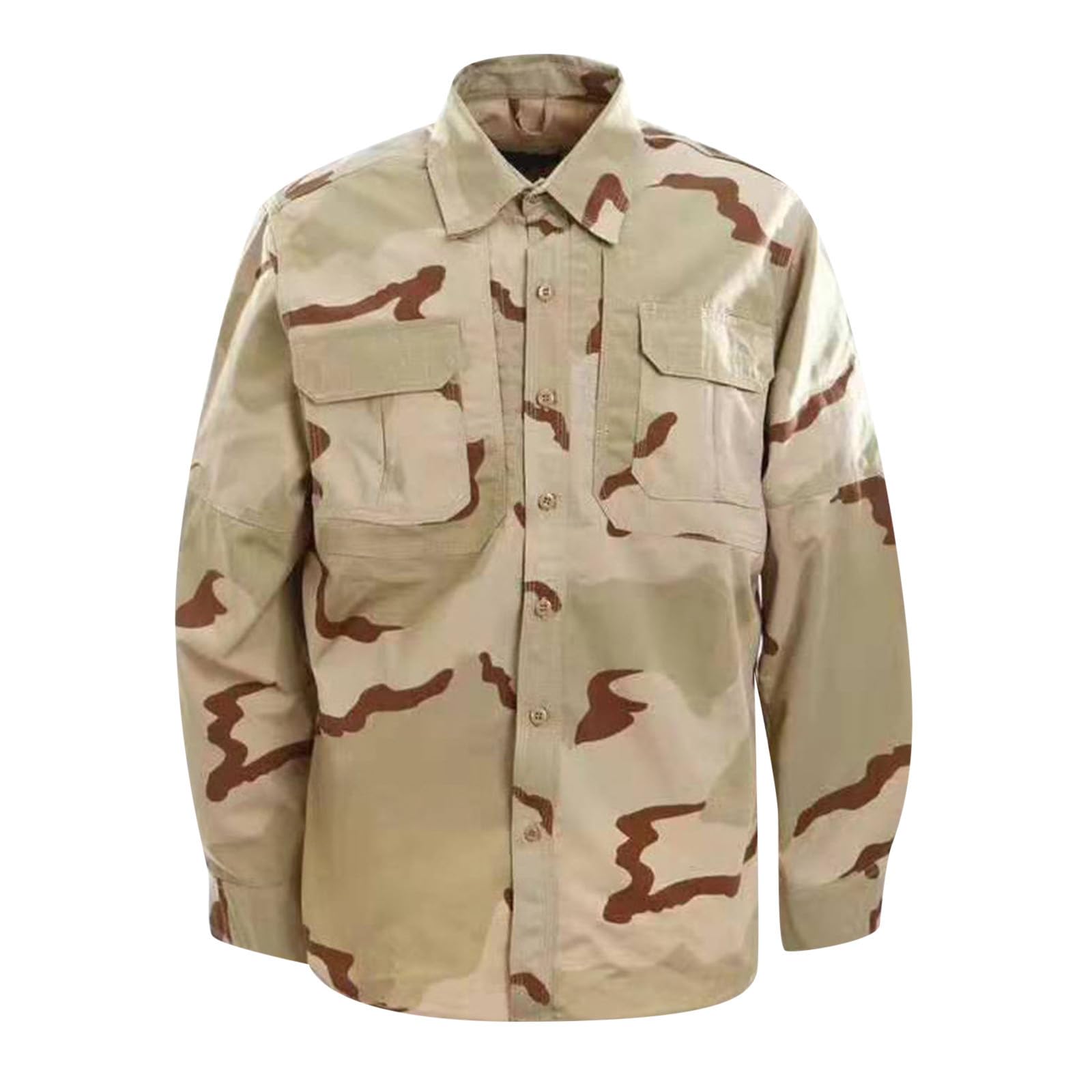 Camisa de manga larga para hombre corte holgado informal 3