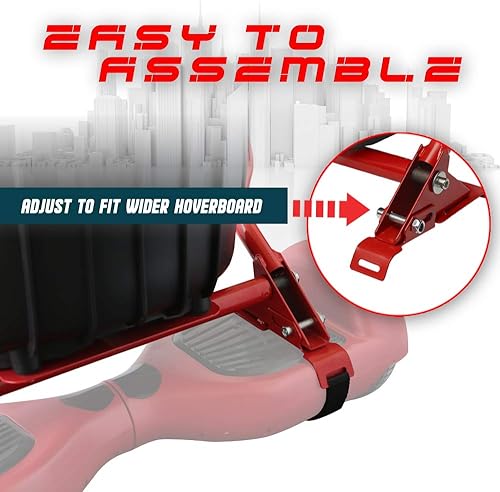 Miniatura 3 de HoverKart HoverKart - Accesorio ajustable para asiento Hoverboard Go Cart para niños (rojo)