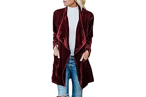 Willy Wonka inspired Red Velvet Open Front Jacket