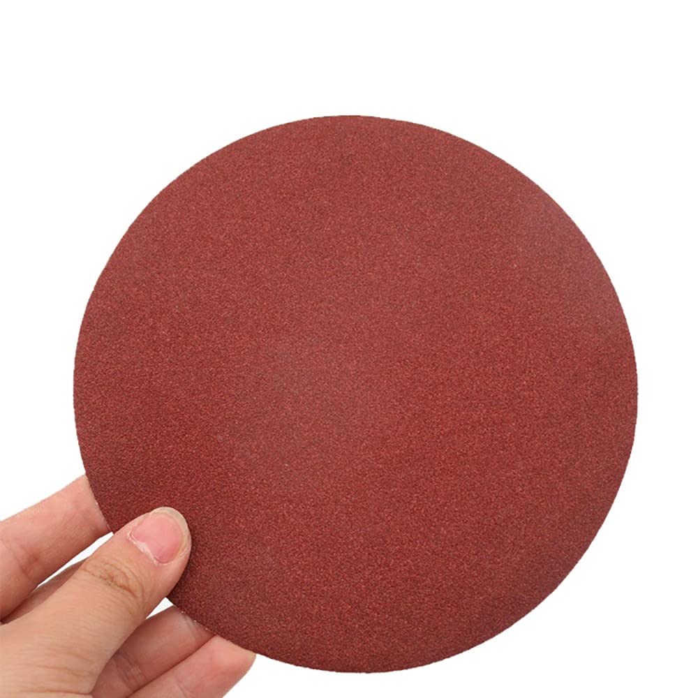 Discos de lijado de 150 mm Lijadora de discos de lija con gancho y bucle de 6 pulgadas Almohadillas de pulido abrasivas Grano 40-2000 para pintura de metal de madera Auto, 40,50PCS