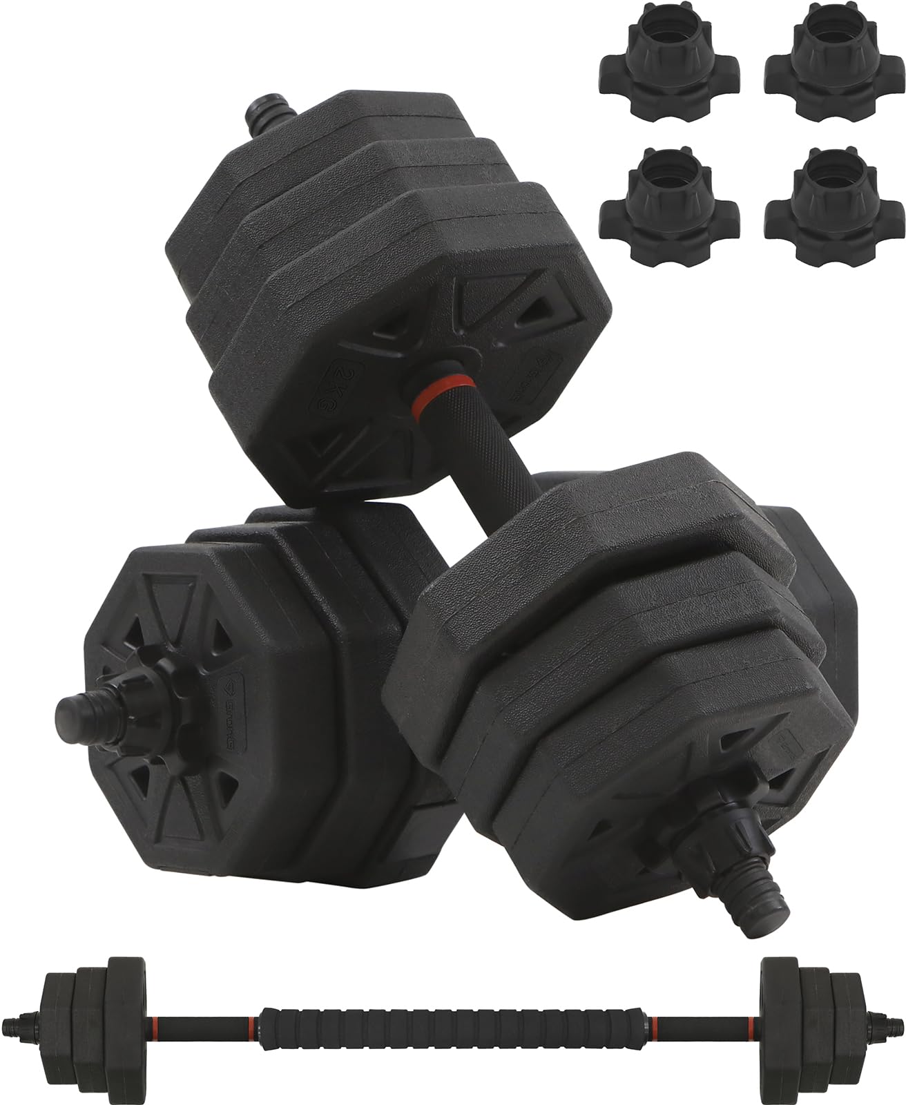 Amazon | GronG ダンベル 可変式 10kg 2個セット バーベルセット 筋