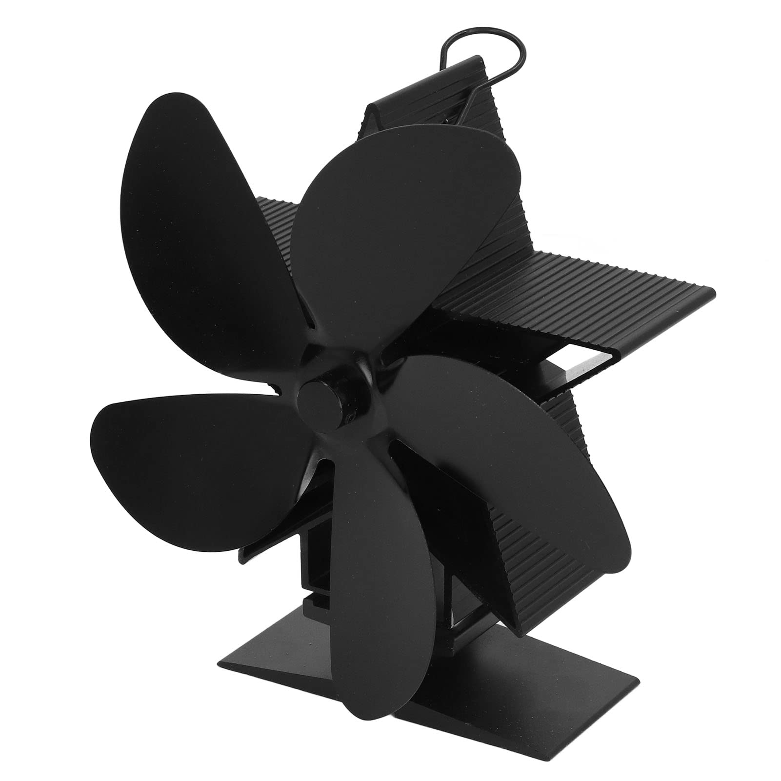 Fafeicy Schwarzer Kaminbetriebener Wärmeventilator, Automatischer Start,