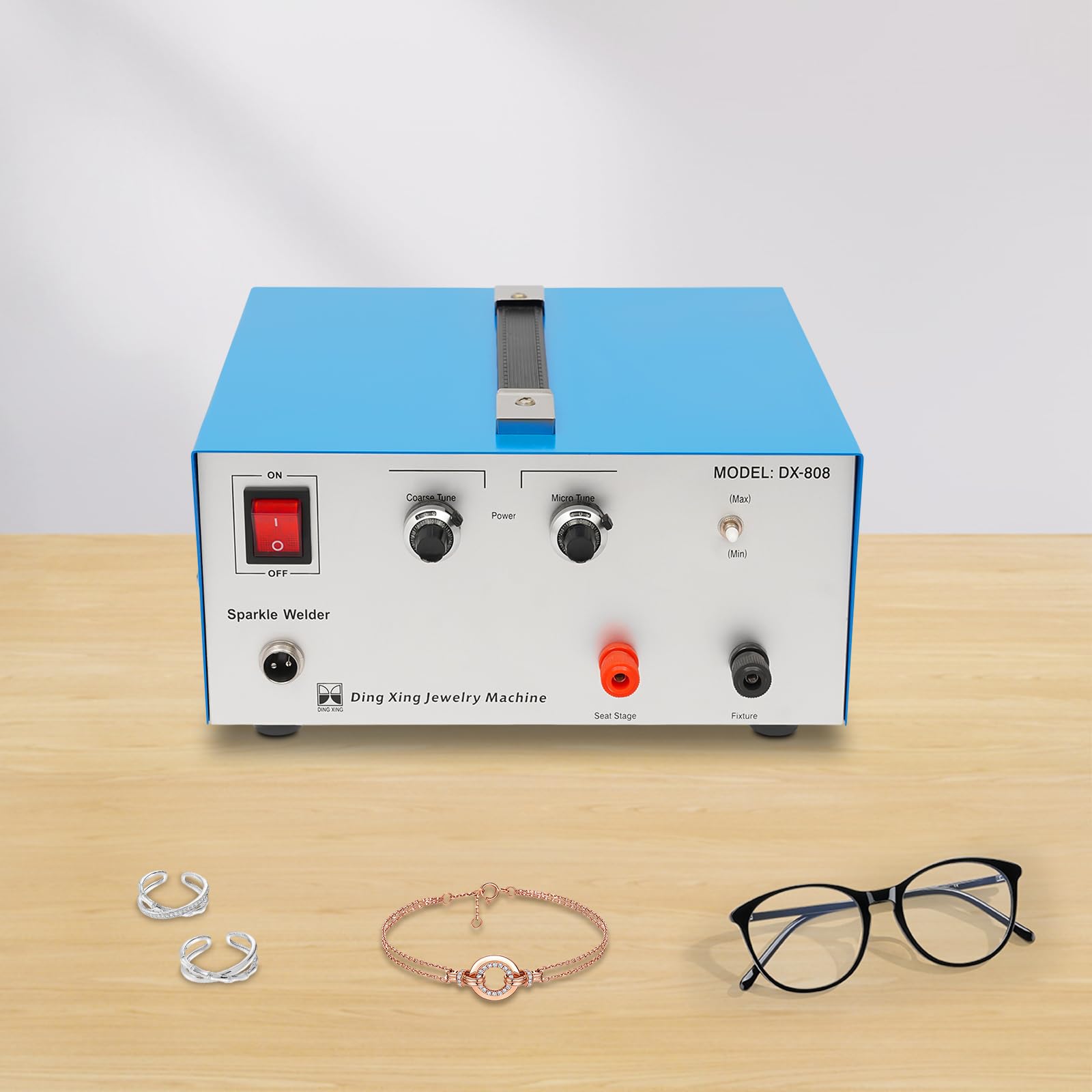 Soldador de joyas de 600 W, soldador por puntos, 80 A, herramienta para joyas, azul, eléctrico, 0,5 – 1,5 mm, platino, oro, oro, plata y acero