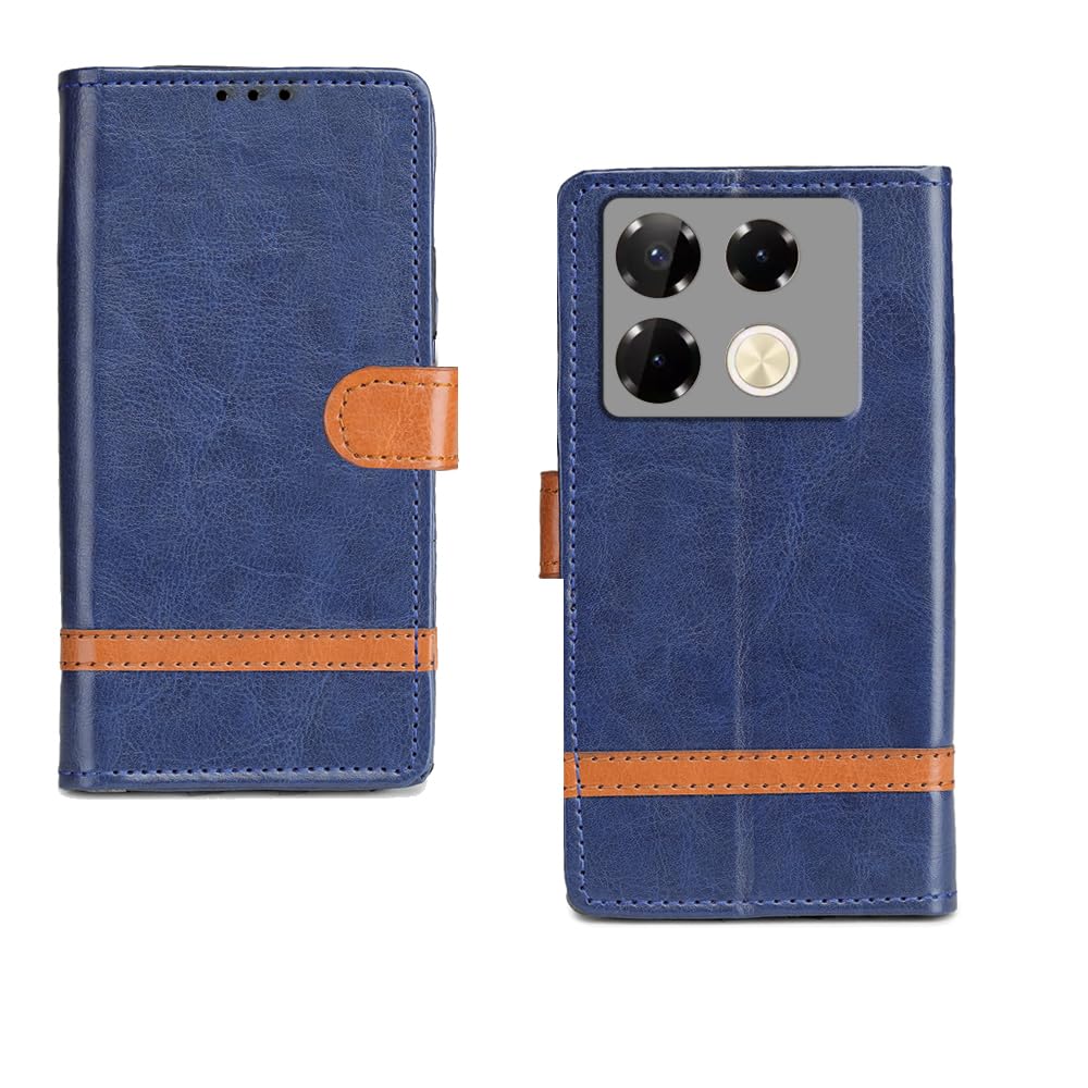 Pinaaki Enterprises Infinix Note 40 Pro 5G Flip Cover | Premium Leather Finish Flip Cover |Complete Protection Flip Cover for Infinix Note 40 Pro 5G - Blue Stripe (B0D29M7LDP) Amazon Price History, Amazon Price Tracker